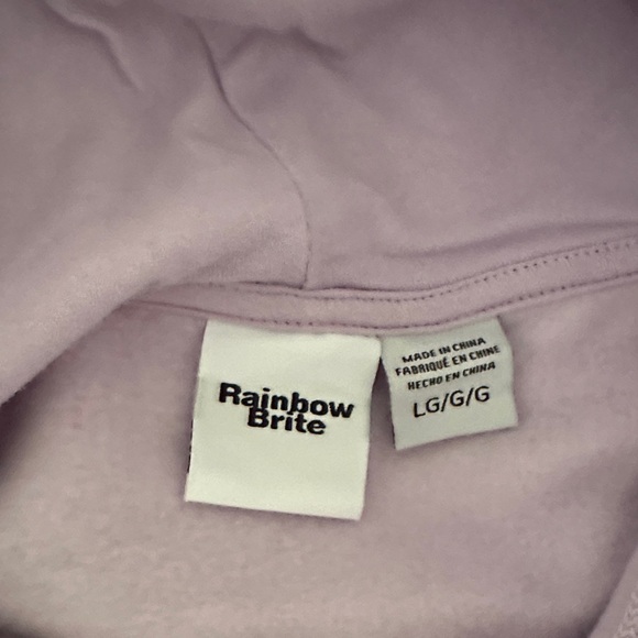 Rainbow Brite Lavender Hoodie with Colorful Graphic - Picture 11 of 11